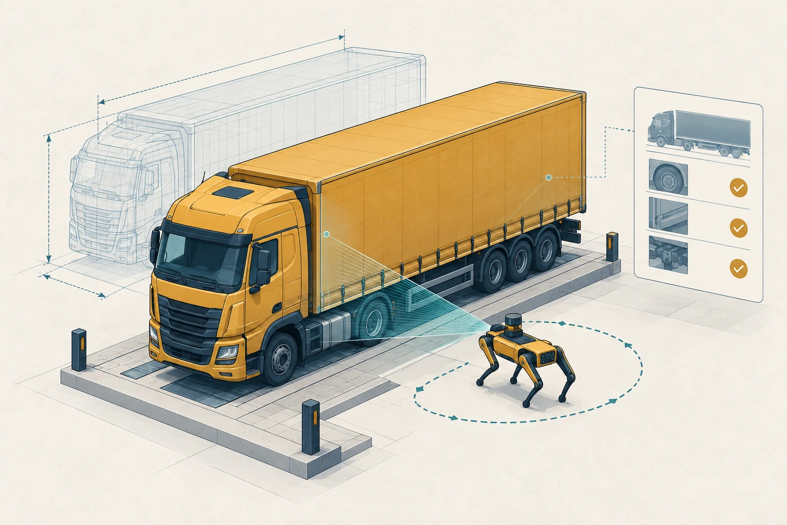 Quadruped robotic inspection